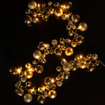 Cluster Battery Operated LED Gold Bauble Garland - Gold Bauble Cluster Garland BO Accessories Sterling Home 1