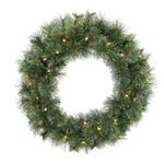 Sandringham Pine LED Warm White Wreath - 24'' Sandringham Pine Pre Lit Wreath WW LED Accessories Sterling Home 1