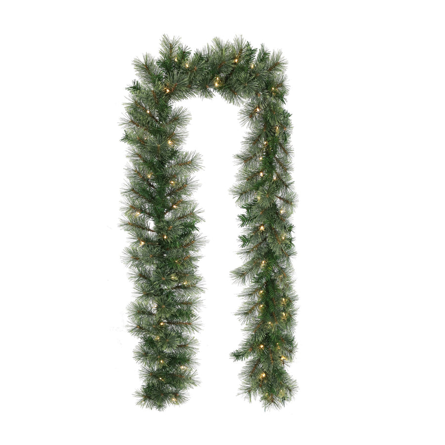 Sandringham Pine LED Warm White Garland - 9'' Sandringham Pine Garland Pre Lit WW LED Accessories Sterling Home 1