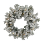 Lakeland Snowmelt Fir LED Warm White Wreath - 24'' Lakeland Snowmelt Fir Pre Lit Wreath WW LED Accessories Sterling Home 1