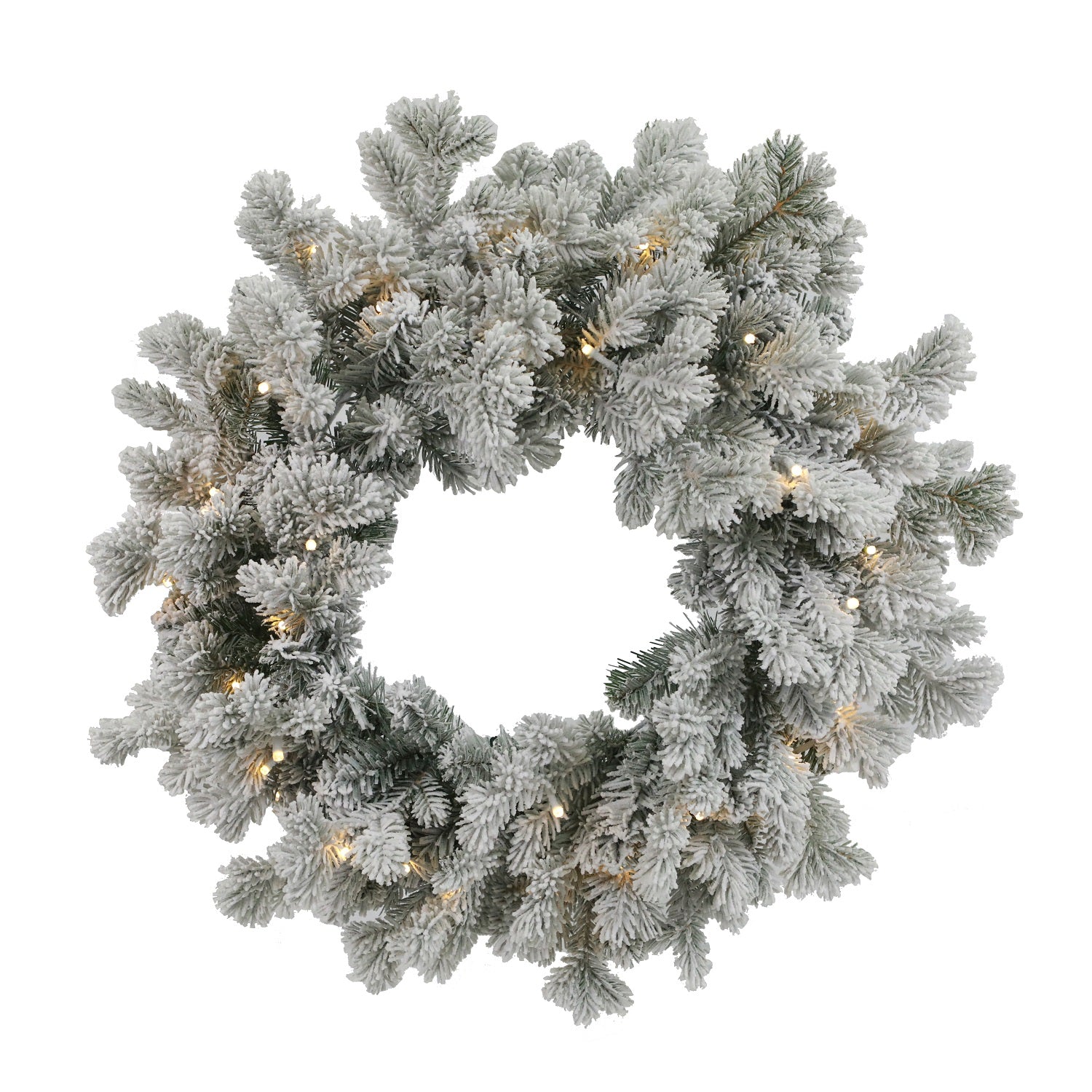 Lakeland Snowmelt Fir LED Warm White Wreath - 24'' Lakeland Snowmelt Fir Pre Lit Wreath WW LED Accessories Sterling Home 1