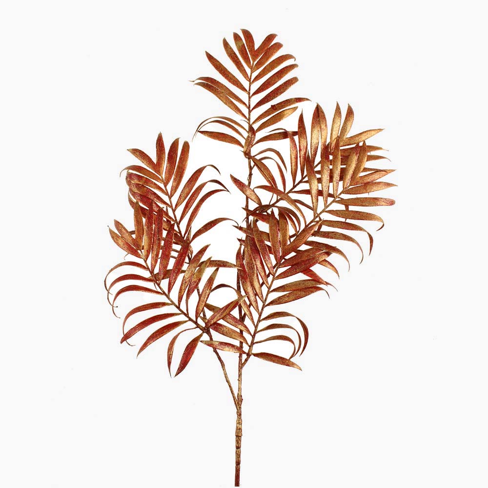 Glitter Palm Bronze Artificial Flower Spray - I Palm Spray Glittered 81CM Accessories Sterling Home 1