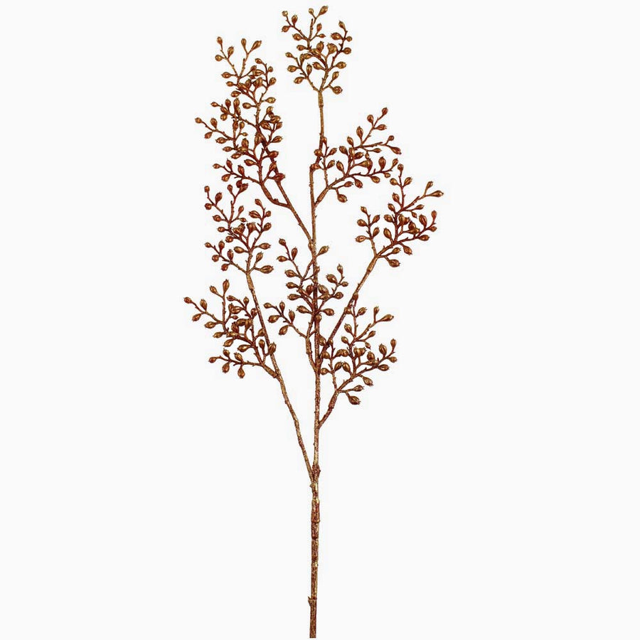 Glitter Berry Bronze Artificial Flower Spray - I Berry Spray Glittered 76CM Accessories Sterling Home 1
