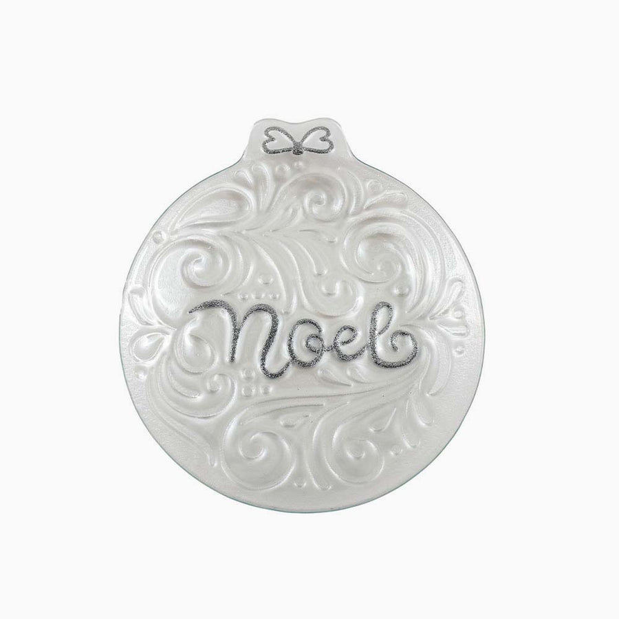 Small Noel Glass Plate - L Noel Glass Plate S 21X23CM Accessories Sterling Home 1
