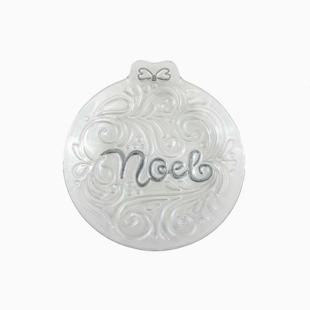 Large Noel Glass Plate - L Noel Glass Plate S 28X31CM Accessories Sterling Home 1