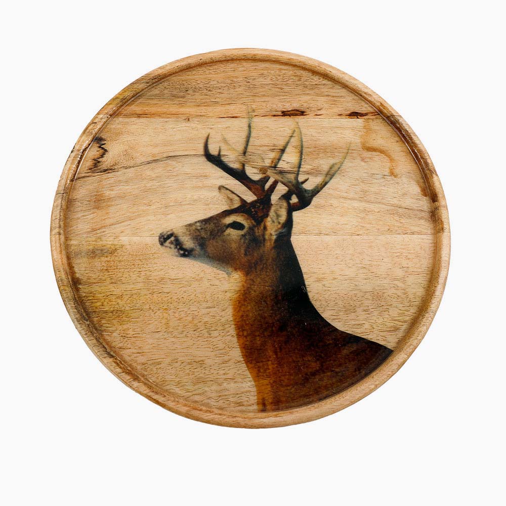 Large Wooden Plate - S Wooden Round Plate 30CM Accessories Sterling Home 1