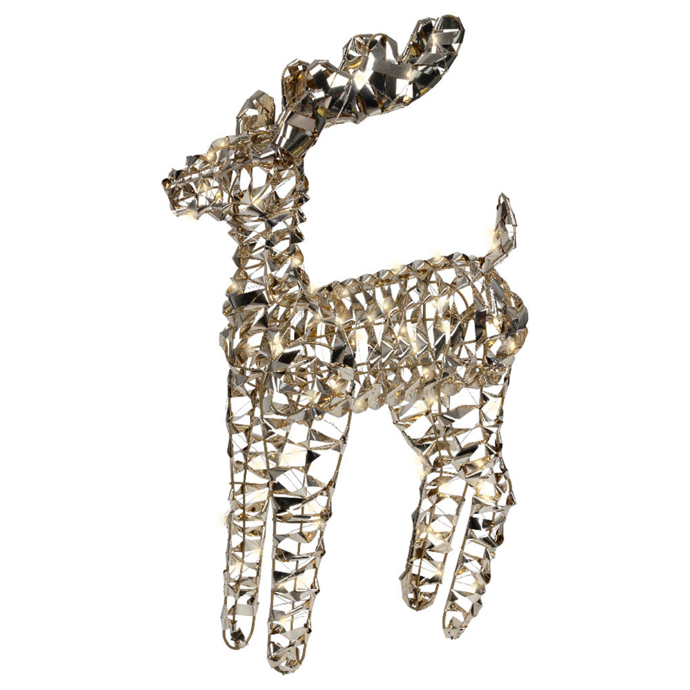 Micro LED Battery Operated Gold Reindeer - Micro LED Battery Operated Reindeer Gold 66CM Accessories Sterling Home 2