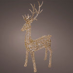Large Micro LED Gold Standing Reindeer - Micro LED Standing Reindeer Gold 270CM Accessories Sterling Home 1