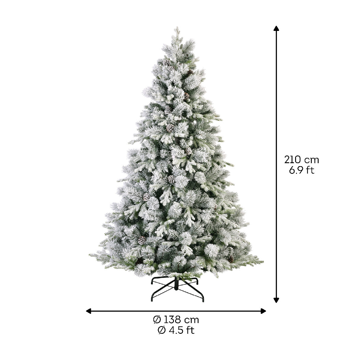 Lausanne Fir Snowy Tree - Lausanne Fir Snowy 210CM Accessories Sterling Home 6