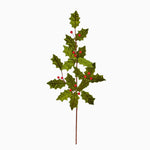 Holly Leaf Green Artificial Flower Spray - C Holly Leaf Spray 78CM Accessories Sterling Home 1