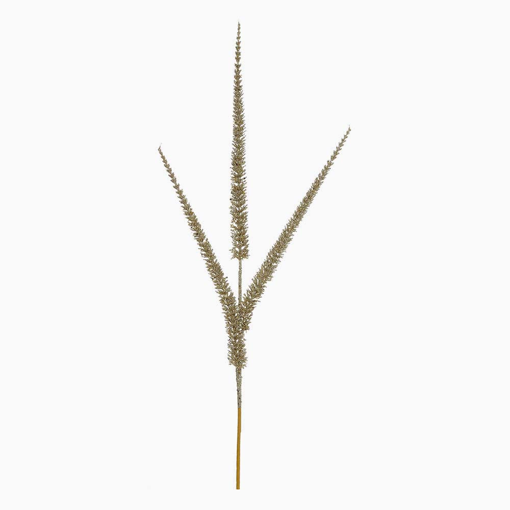 Spikey Champange Gold Glitter Artificial Flower - I Spike Glitter Stem Champagne Gold 86CM Accessories Sterling Home 1