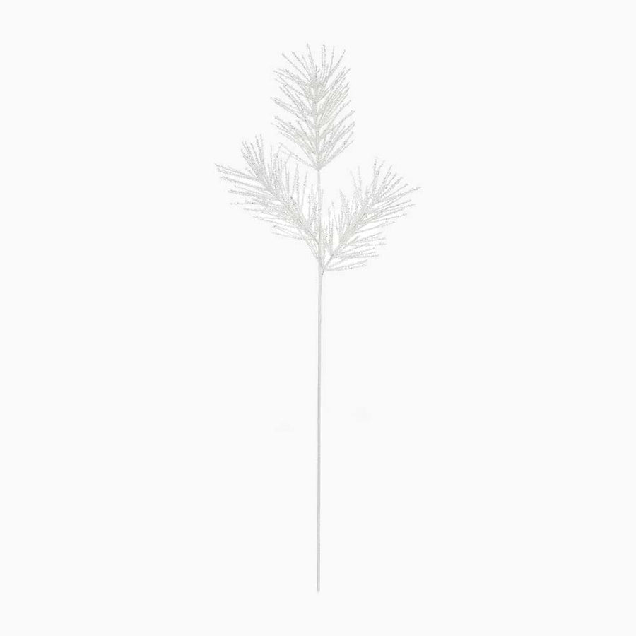 Bristle Fern White Artificial Flower - L Bristle Fern Stem White 85CM Accessories Sterling Home 1