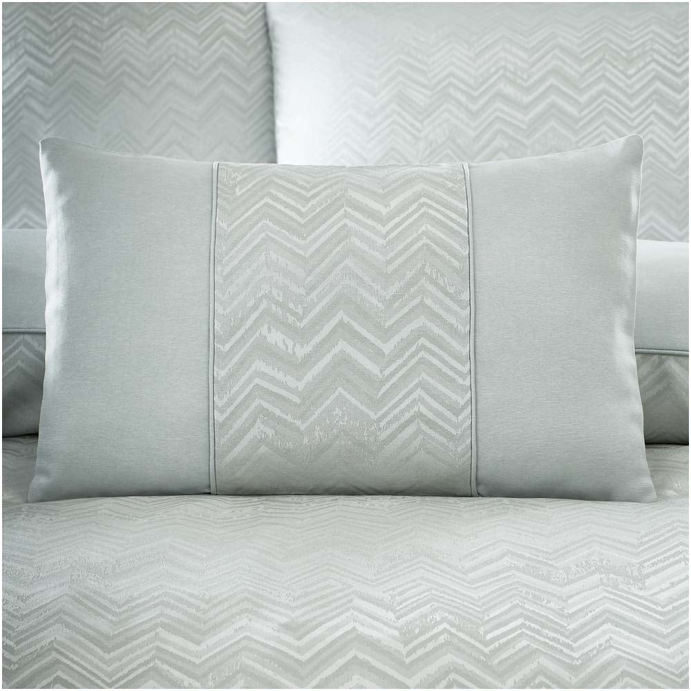 Antibes Silver Cushion - Antibes Filled Boudoir Cushion Silver 32X50CM Accessories Sterling Home 1