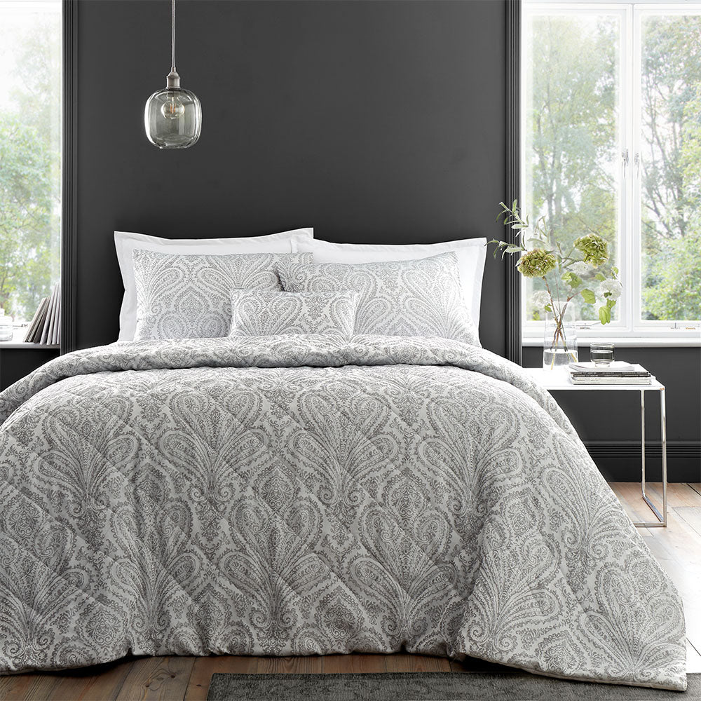 Marseilles Silver Throw - Montpellier Quilted Throw Silver 200X230CM Accessories Sterling Home 1