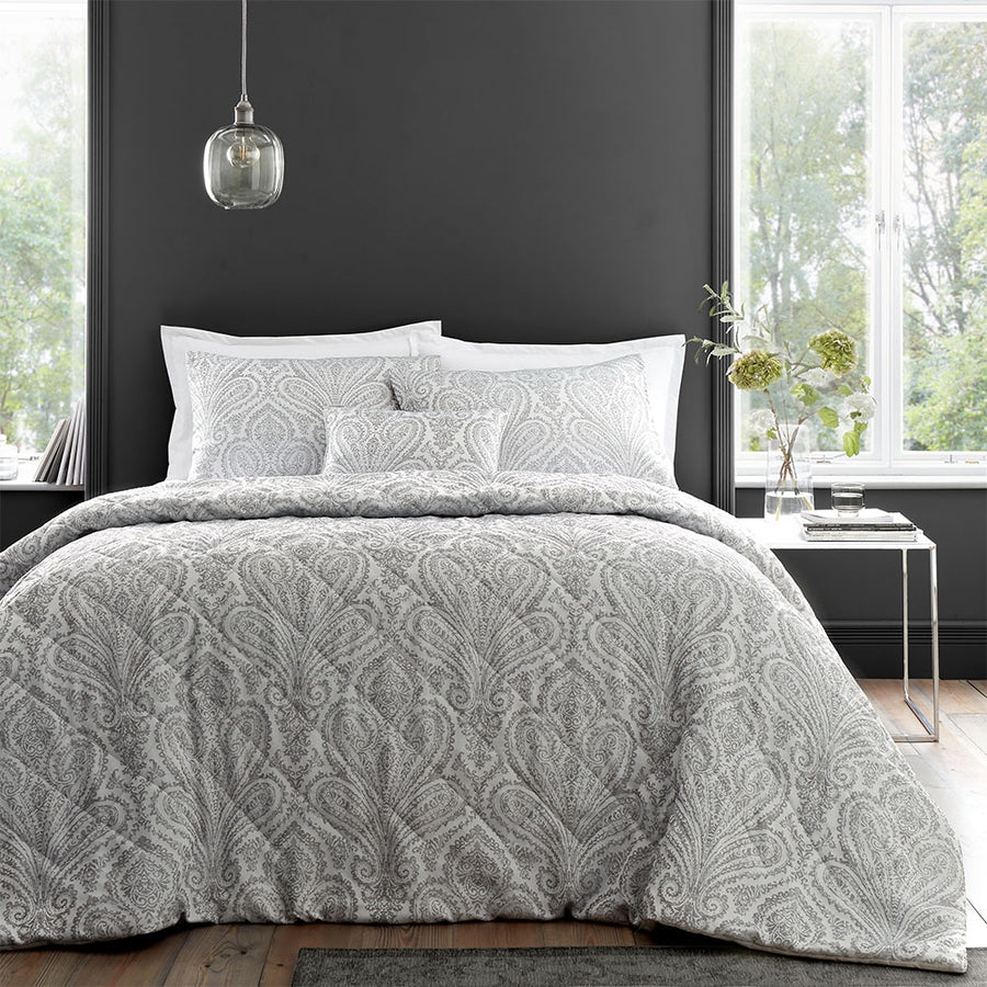 Marseilles Silver Throw - Montpellier Quilted Throw Silver 200X230CM Accessories Sterling Home 1