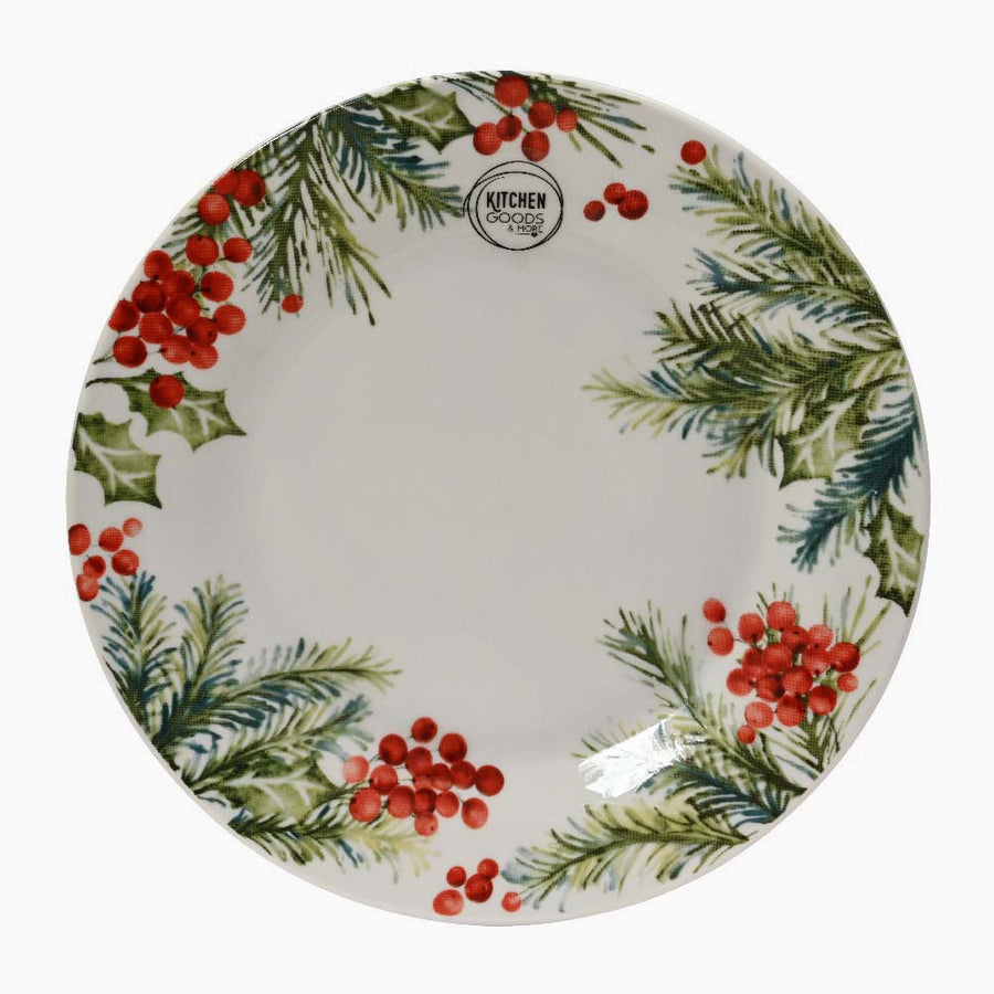 Leaf & Berry Breakfast Plate - Breakfast Plate Leaf And Berry Pattern 20.4CM Accessories Sterling Home 1