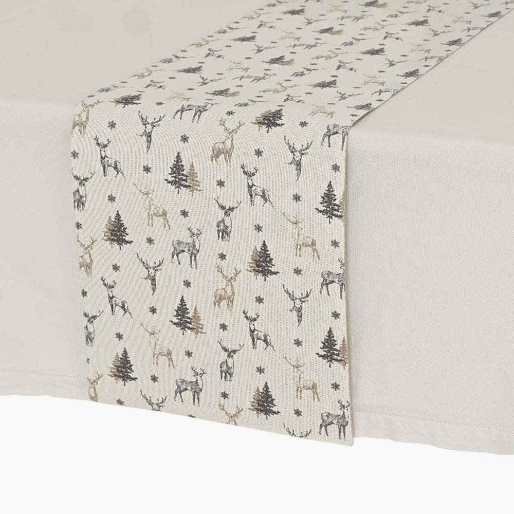 Reindeer Table Runner - Reindeer Tablerunner 150CM Accessories Sterling Home 1