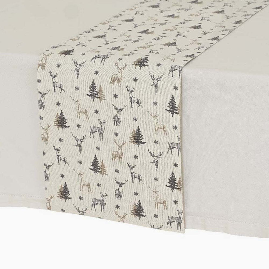 Reindeer Table Runner - Reindeer Tablerunner 150CM Accessories Sterling Home 1