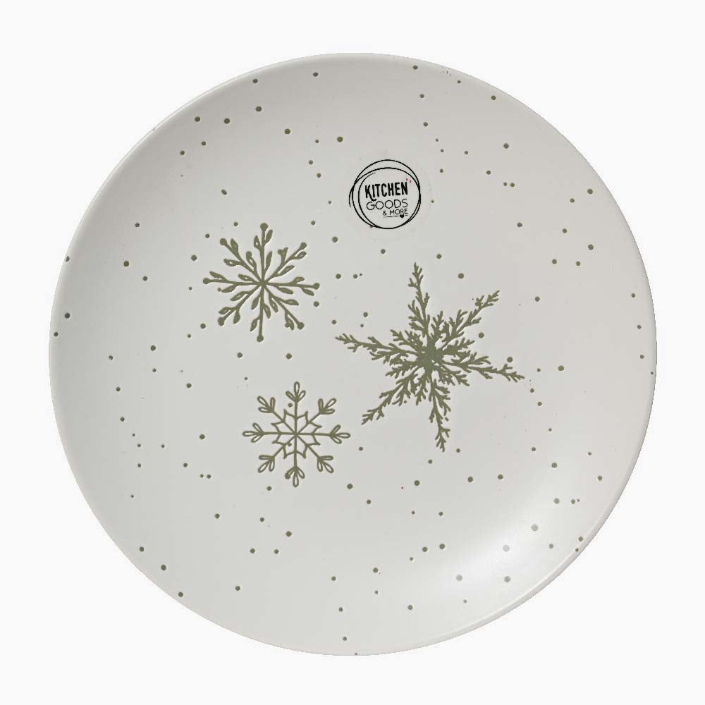 Wreath Small Plate - Plate With Snowflake 19.4CM Accessories Sterling Home 1