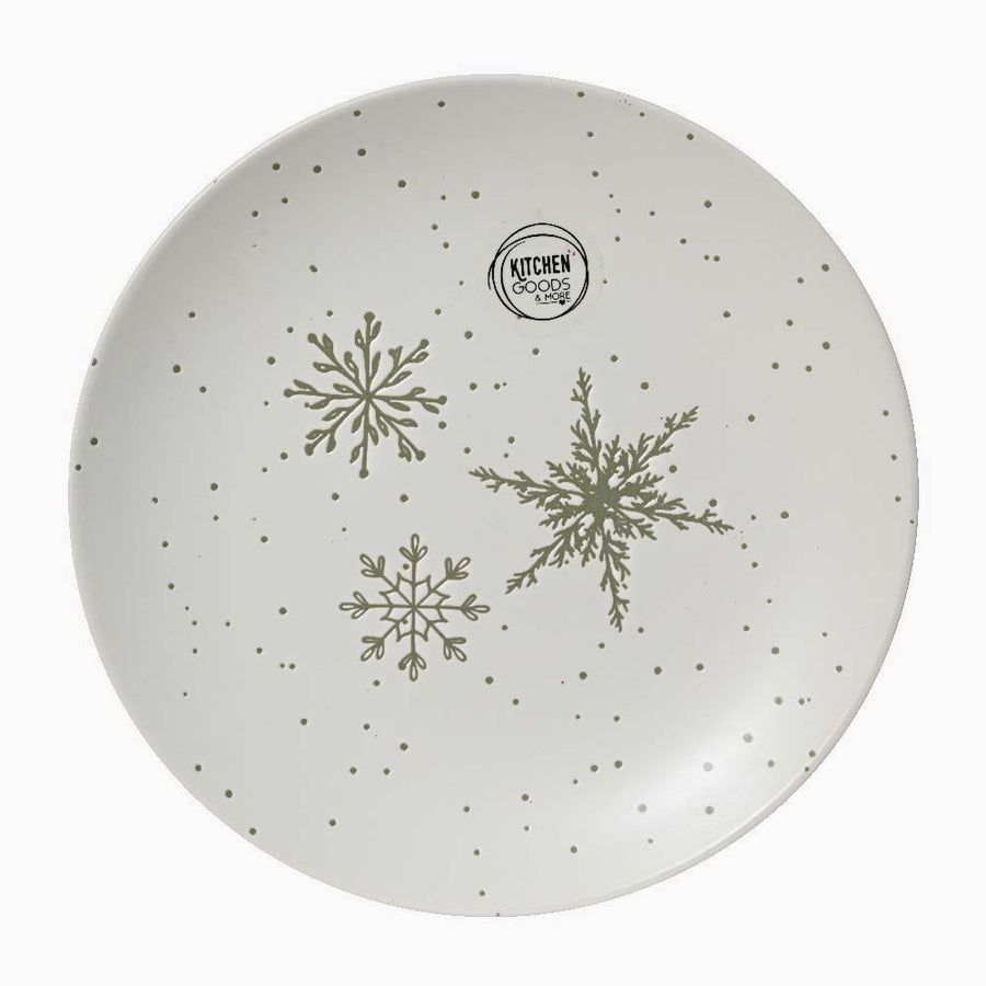 Wreath Small Plate - Plate With Snowflake 19.4CM Accessories Sterling Home 1