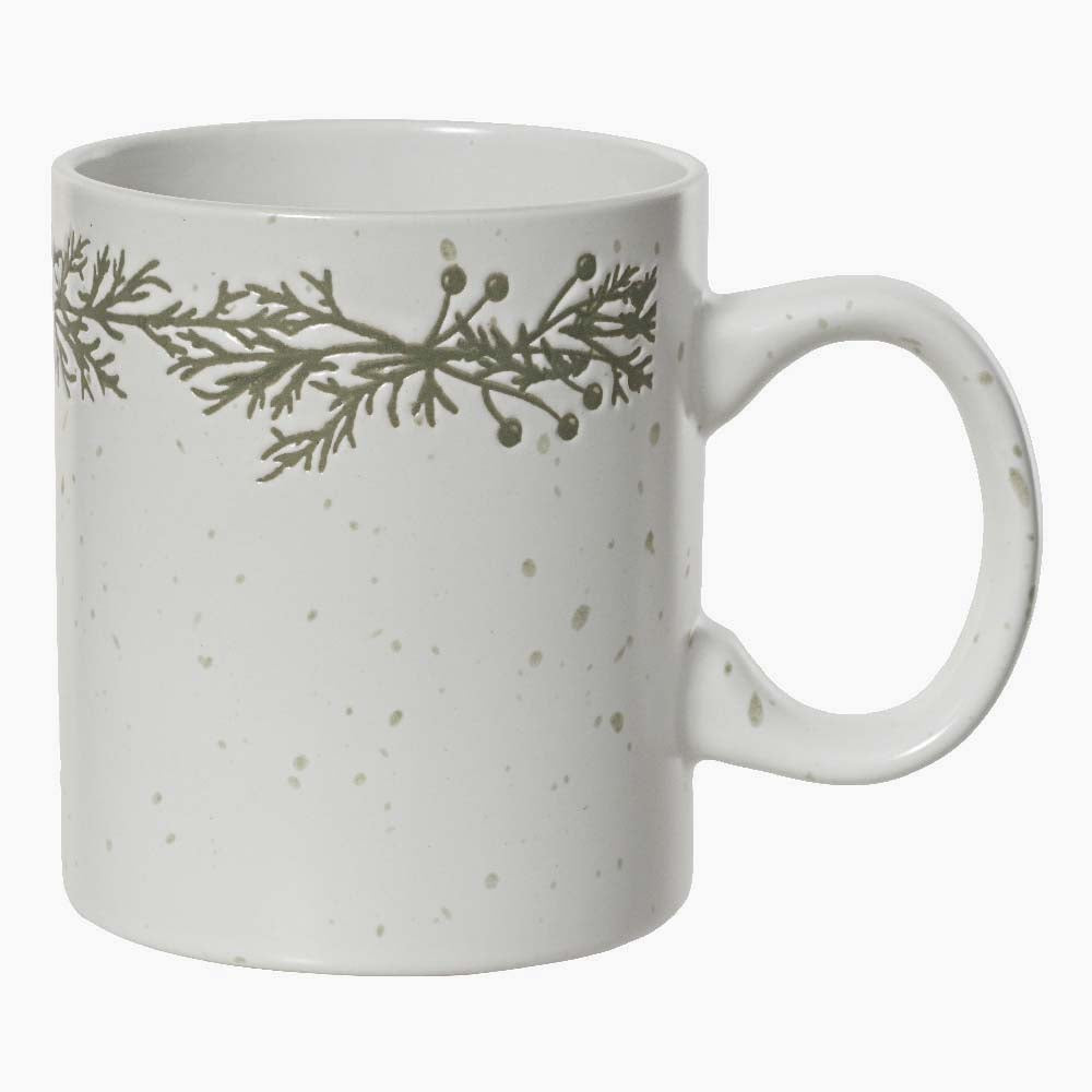 Wreath Mug - Mug With Wreath Pattern 9.8CM Accessories Sterling Home 1