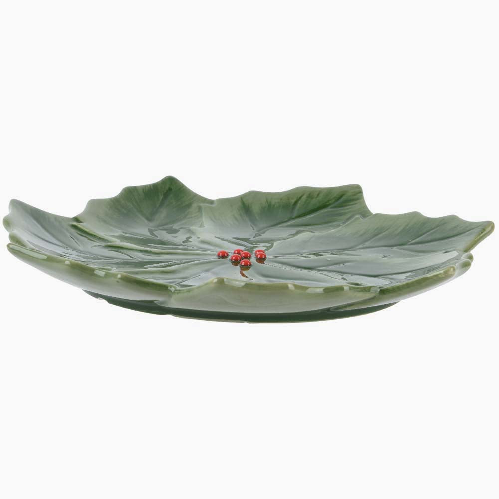 Shiny Holly Breakfast Plate - Shiny Holly Breakfast Plate 21CM Accessories Sterling Home 2