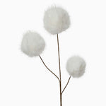 Faux Fur Bulbs White Artificial Flower Spray - L White Spray On Stem Faux Fur Bulbs Accessories Sterling Home 1