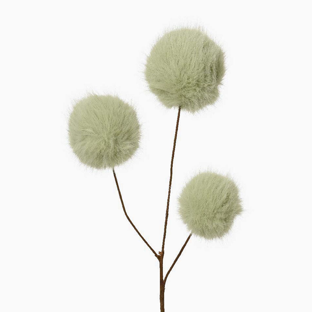 Faux Fur Bulbs Light Green Artificial Flower Spray - C Sage Green Spray On Stem Faux Fur Bulbs Accessories Sterling Home 1