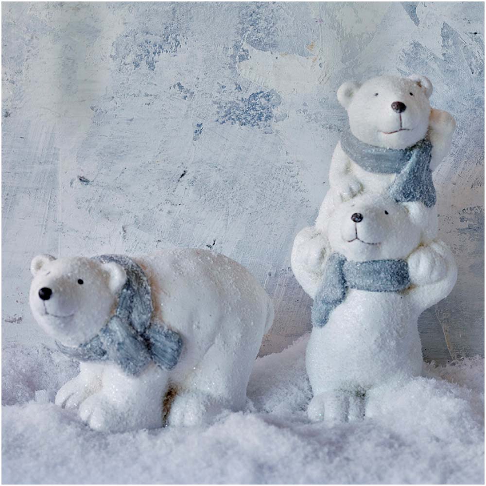 Small Terracotta Polar Bears - L Polar Bear Terracotta 14CM Accessories Sterling Home 1