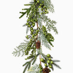 Berry Pinecone Garland - Green Berry Pinecone Indoor Garland 180CM Accessories Sterling Home 1