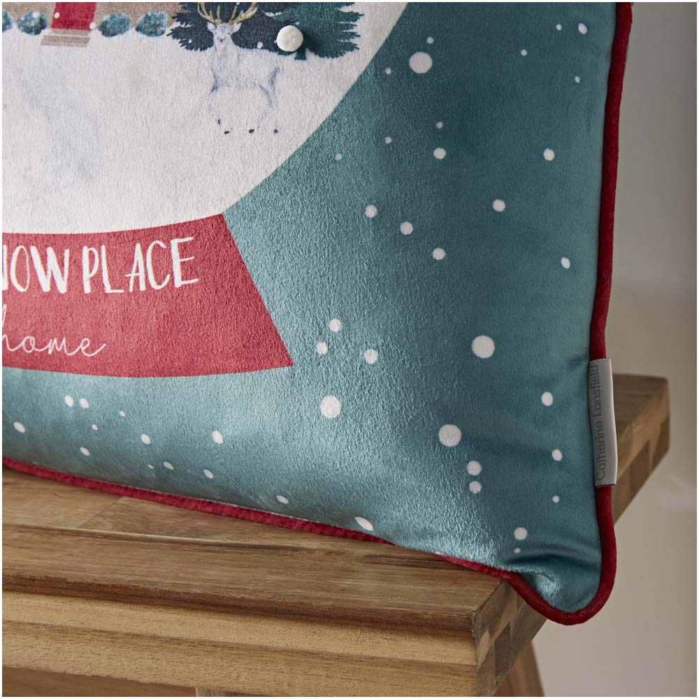 Catherline Lansfield Snow Place Like Home Cushion 45X45CM - Snow Place Like Home Cushion 45X45CM Accessories Sterling Home 2