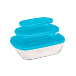 Pyrex 3 Piece Cook & Store Set Blue - 3 Piece Cook & Store Set Blue Sterling Home 1
