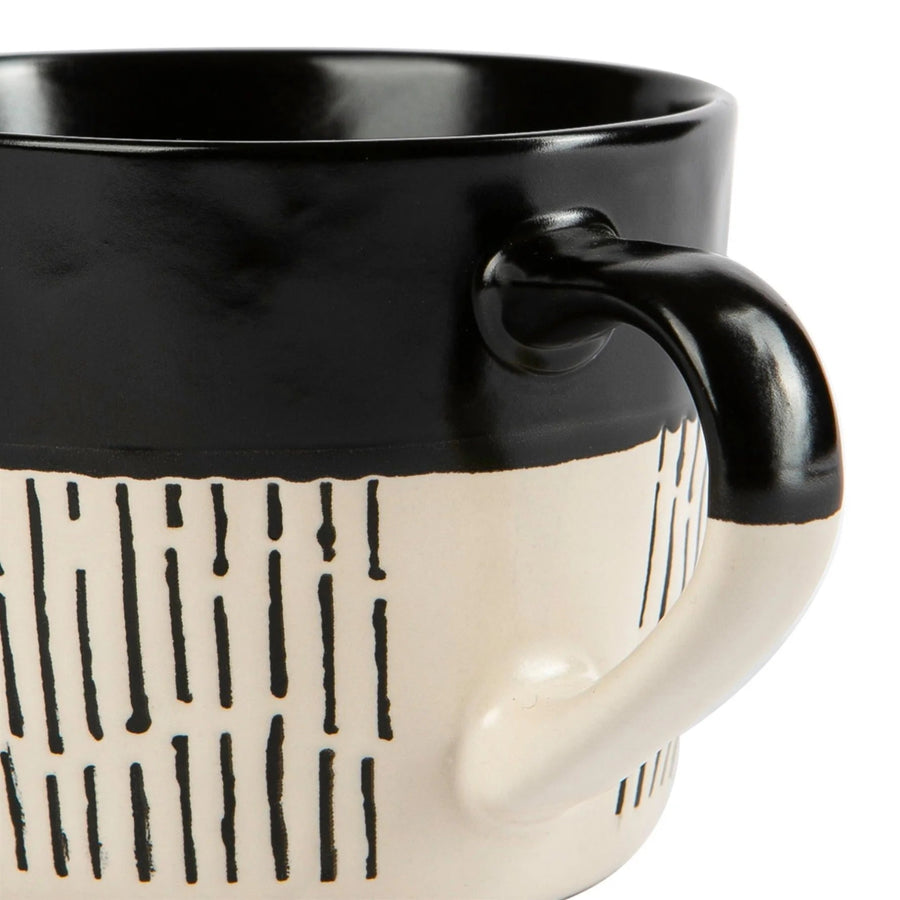 Dash Two Tone Black Mug - Two Tone Dash Black Mug Sterling Home 2