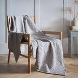 Aalborg Cotton Grey Quilted Throw