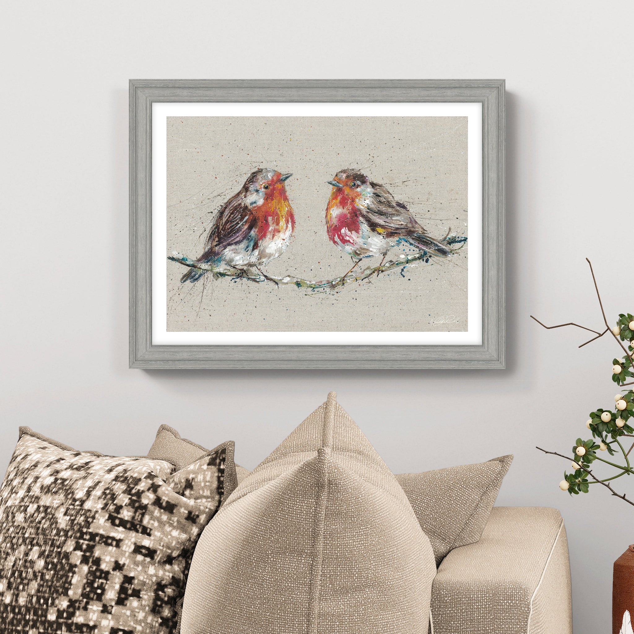 Morning Gossip Framed Print 45x55Cm - Morning Gossip Framed Print 45x55Cm