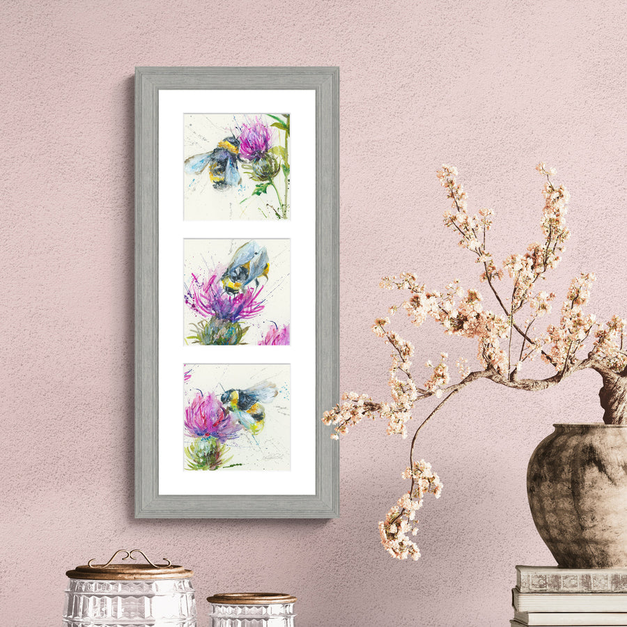 Thistle Symphony Framed Print 22x52Cm - Thistle Symphony Framed Print 22x52Cm