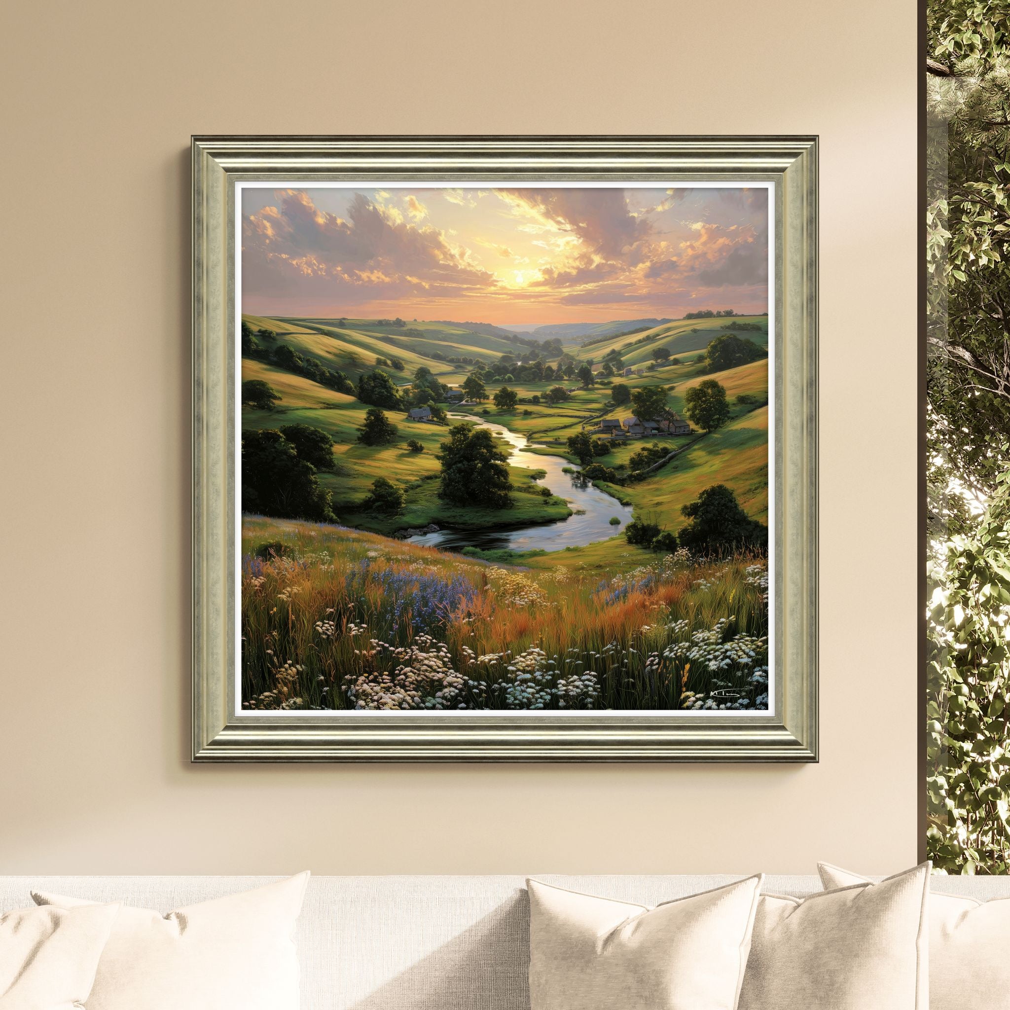 Meander Framed Print - Meander Framed Print Sterling Home 1