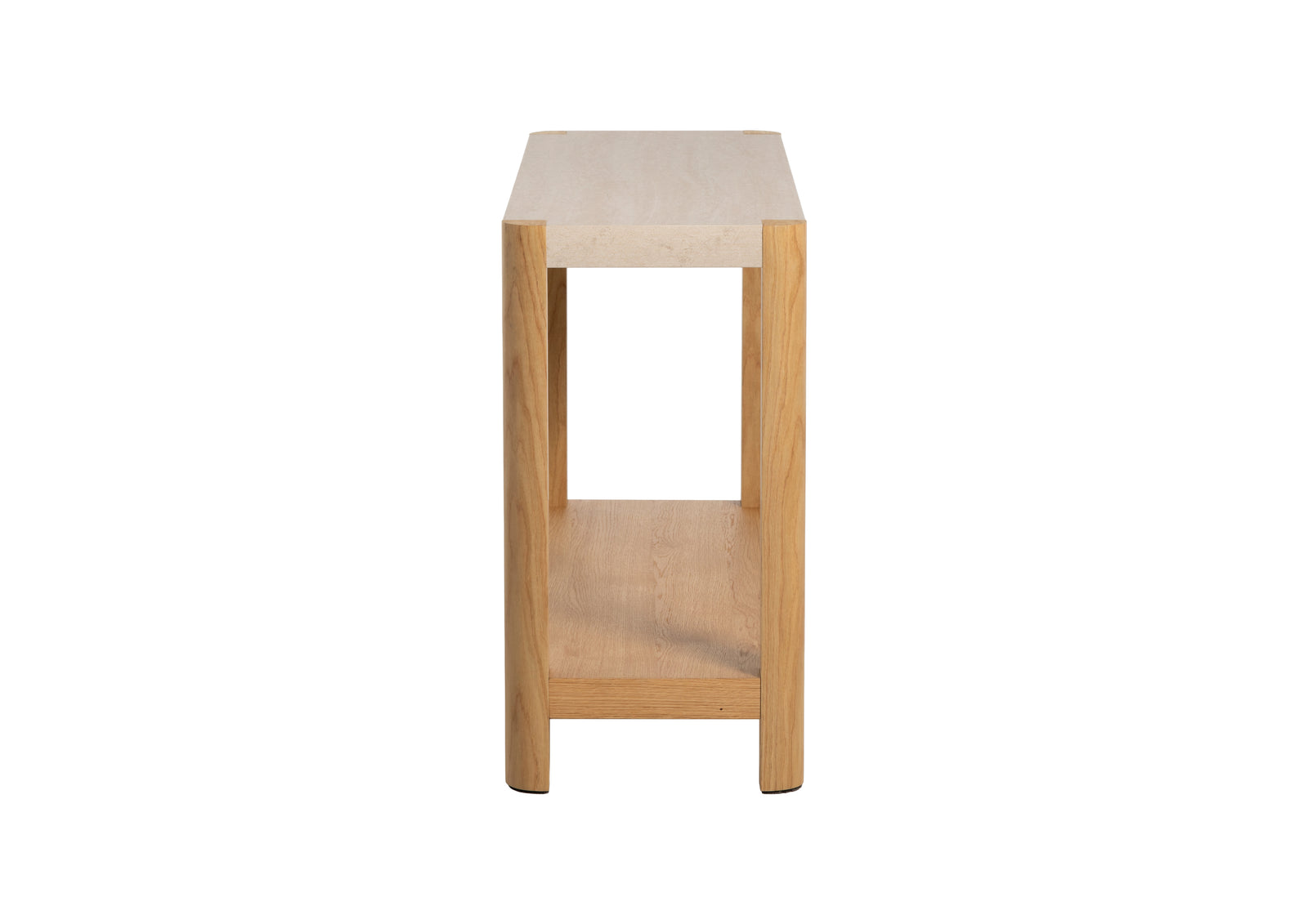 Axis Console Table - Console Table Travertine Effect / Oak Console Tables Sterling Home 3