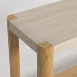 Axis Console Table - Console Table Travertine Effect / Oak Console Tables Sterling Home 4
