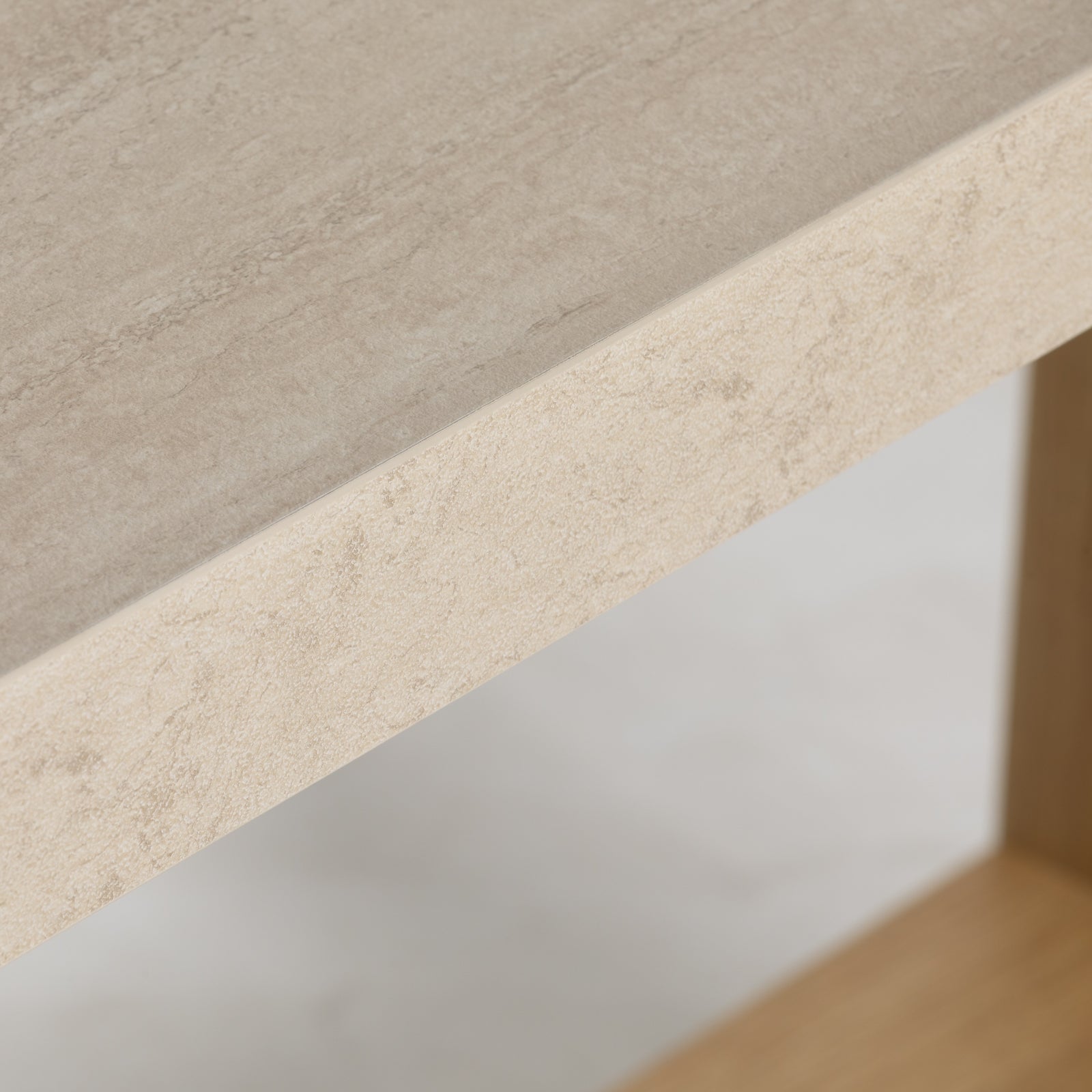 Axis Console Table - Console Table Travertine Effect / Oak Console Tables Sterling Home 6