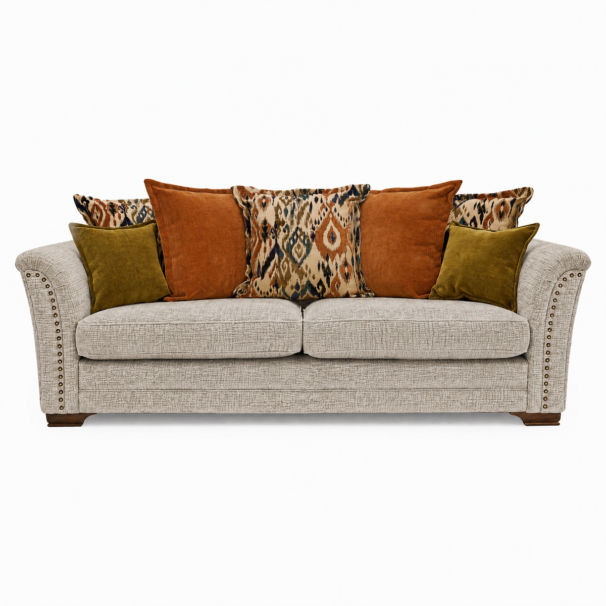 Burton 4 Seater Sofa - Grand Sofa Grade C 4 Seater Sofas Sterling Home 11 4868 : Alabaster Chadbury Velvet Plain