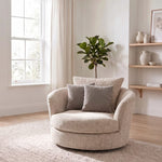 Alessia Cuddler Swivel Armchair - Cuddler Swivel Chair Tabby Promotional Fabric Armchairs Sterling Home 2