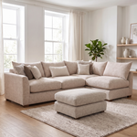 Alessia Footstool - Combi Stool Tabby Promotional Fabric