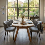 Alverra 200cm Dining Table & 4 Reef Dining Chairs Set
