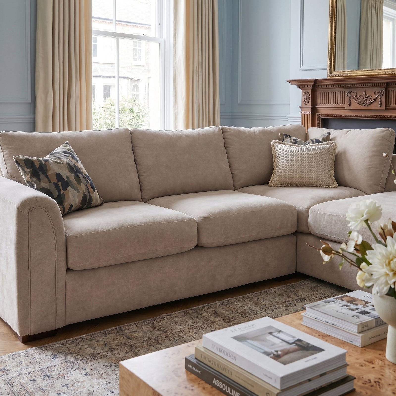 Amour Corner Sofa - Corner Group with Stool Chaise Right Grade A - Right Hand Facing Corner Sofas Sterling Home 3