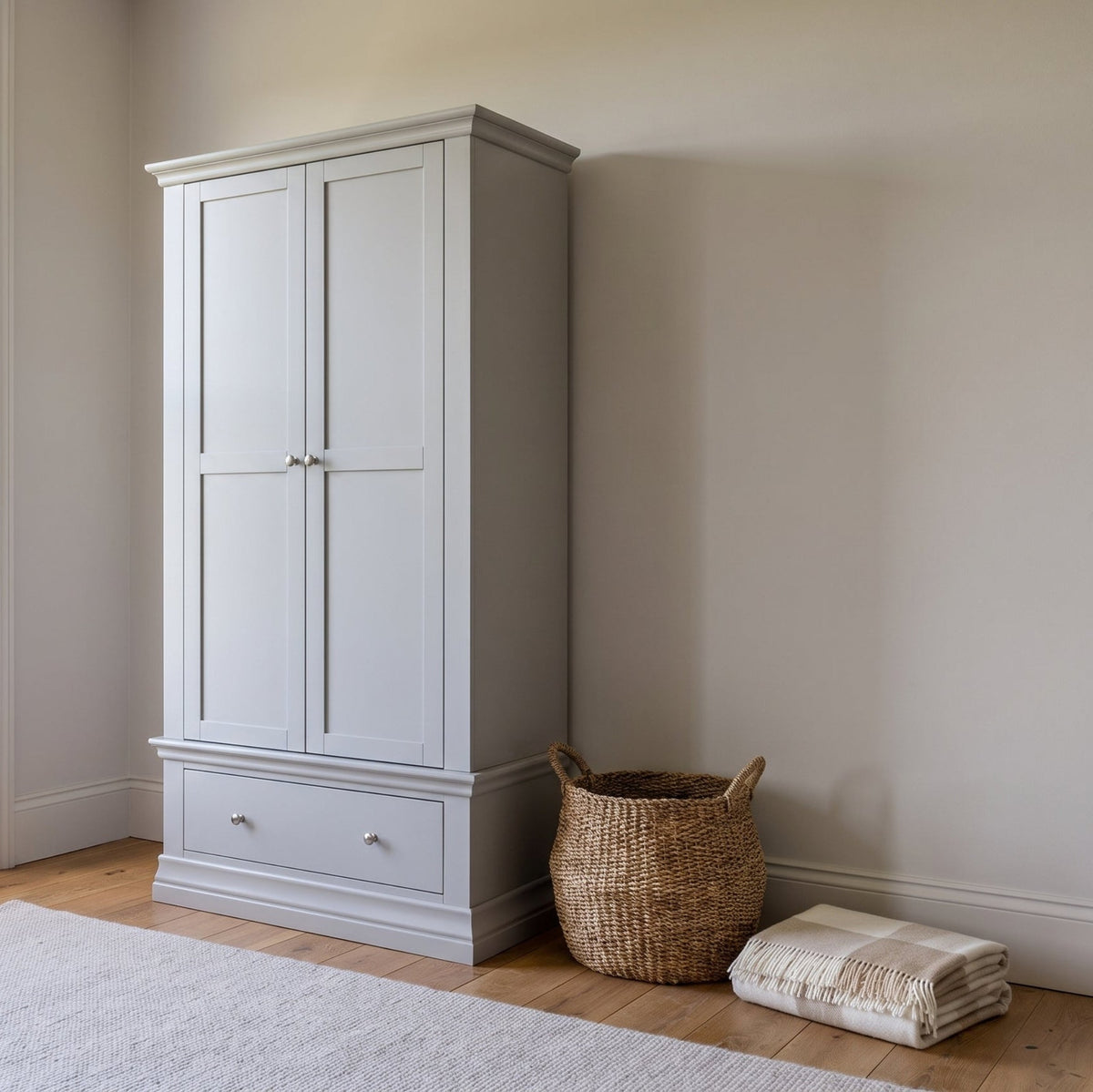 Aria Grey Gents Wardrobe - Gents Wardrobe Light Grey Wardrobes Sterling Home 2