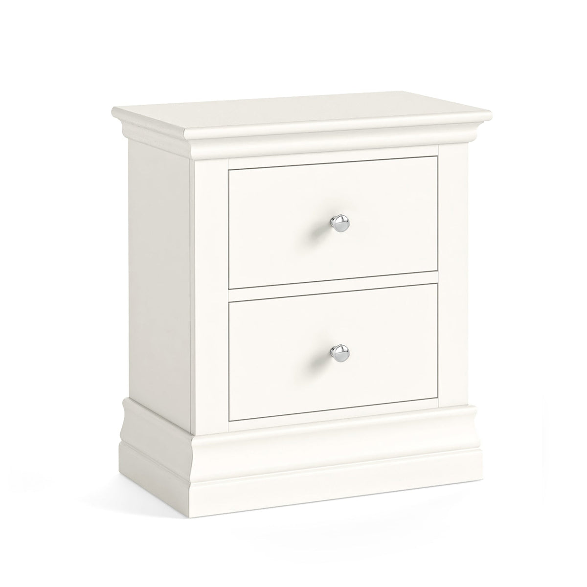 Aria White 2 Drawer Bedside - Bedside 2 Drawer Coconut Milk Bedside Tables Sterling Home 1