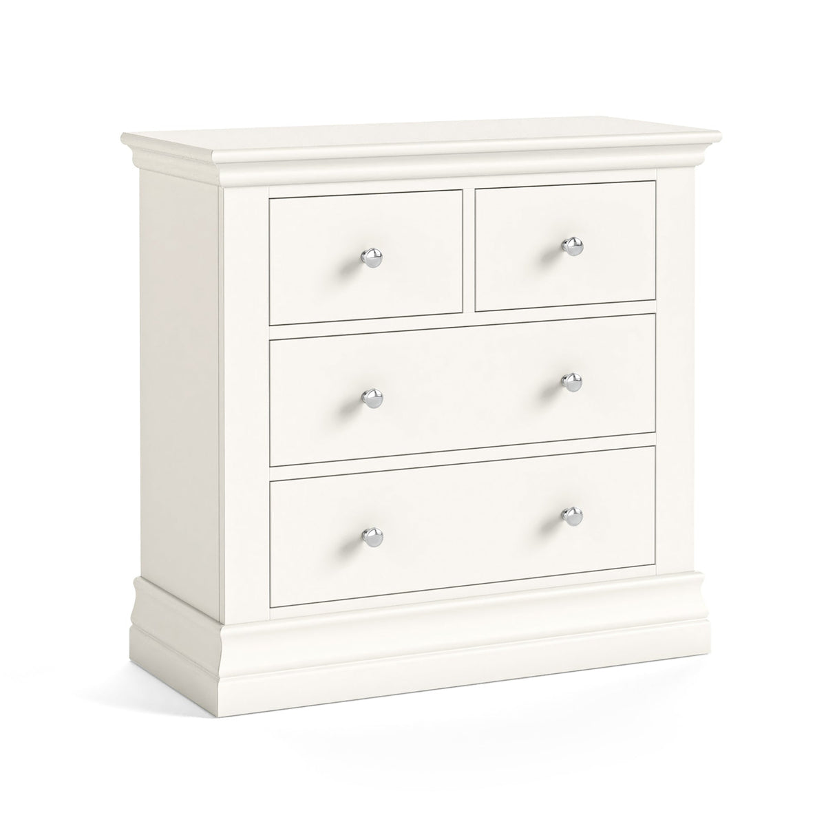 Aria White 2 Over 2 Drawer Chest - 2 Over 2 Chest Coconut Milk Chests of Drawers Sterling Home 1