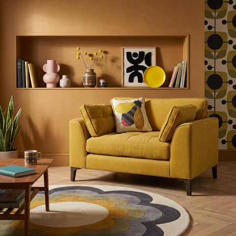 Orla Kiely Arklow Loveseat - Snuggler Premium Plain Sterling Home 2