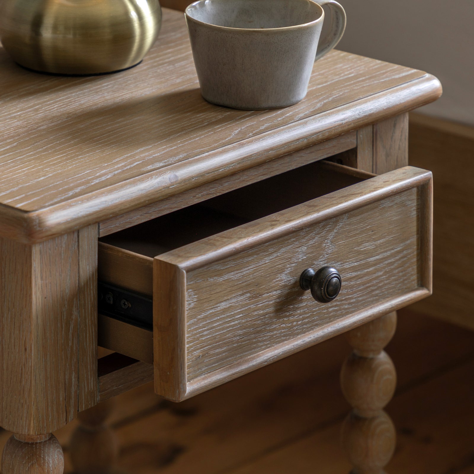 Artisan 1 Drawer Bedside - 1 Drawer Bedside Natural Sterling Home 3